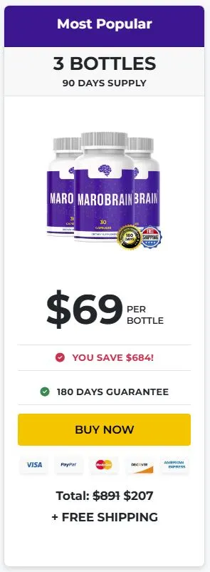 marobrain-3-bottle - order-now-( Ninety Days Supply) - image